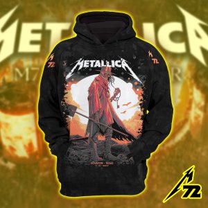 Metallica M72 World Tour Raglan Hoodie June 14 2025 Houston Concert At Nrg Stadium With Pantera Suicidal Tendencies Setlist 1 - Metbrick.com