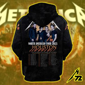 Metallica M72 World Tour Raglan Hoodie June 14 2025 Houston Concert At Nrg Stadium With Pantera Suicidal Tendencies Setlist 2 - Metbrick.com