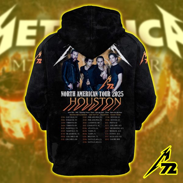 Metallica M72 World Tour Raglan Hoodie – June 14 2025 Houston Concert at NRG Stadium with Pantera & Suicidal Tendencies Setlist