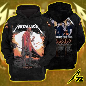 Metallica M72 World Tour Raglan Hoodie June 14 2025 Houston Concert Setlist at NRG Stadium