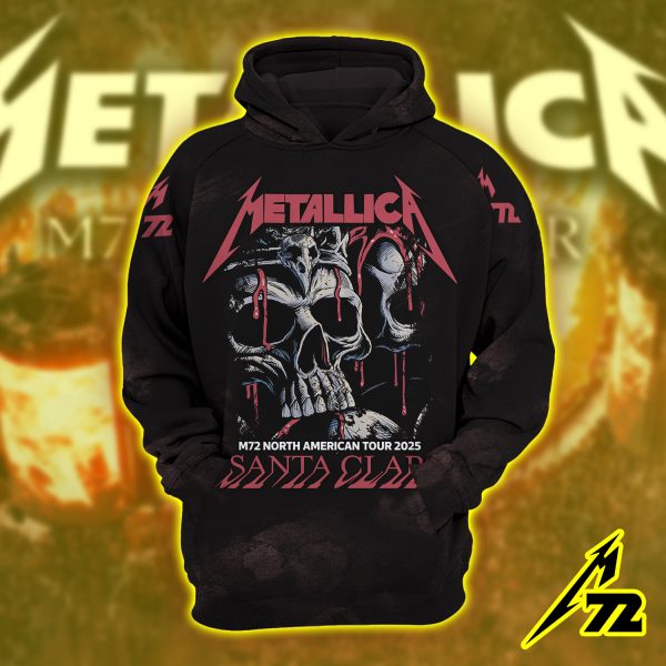 Metallica M72 World Tour Santa Clara Levi’s Stadium June 20 2025 – “Enter Night” All Over Print Unisex Raglan Hoodie