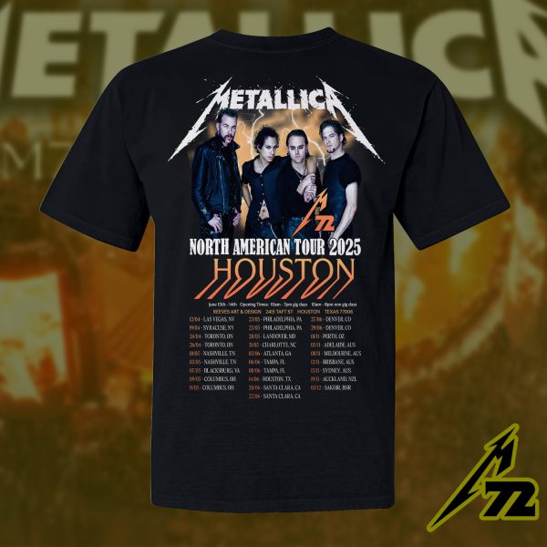 Metallica M72 World Tour T-Shirt – June 14 2025 NRG Stadium Houston Concert Night Featuring Pantera & Suicidal Tendencies