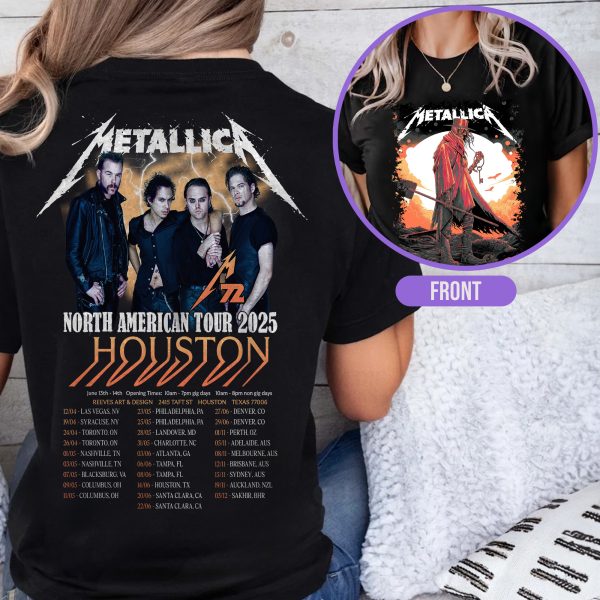 Metallica M72 World Tour T-Shirt – June 14 2025 NRG Stadium Houston Concert Night Featuring Pantera & Suicidal Tendencies