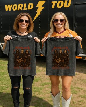 Metallica Rocking It Since 1981 T Shirt Vintage Acid Washed Heavy Metal Tee 2 - Metbrick.com