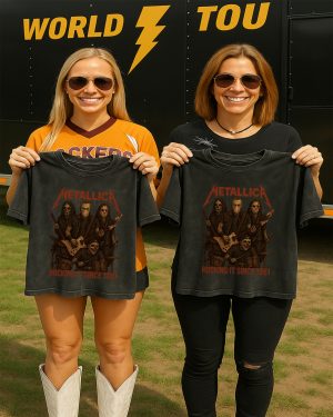 Metallica Rocking It Since 1981 T Shirt Vintage Acid Washed Heavy Metal Tee 3 - Metbrick.com