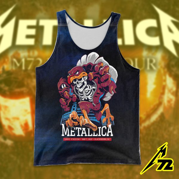 Metallica AOP Tank Top – Lane Stadium May 7 2025 – Demon Artwork All Over – Pantera Support Show