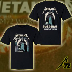 Metallica Birmingham July 05 2025 AOP Unisex T-Shirt – “Back to the Beginning” Black Sabbath Farewell Show – Villa Park Event Tee