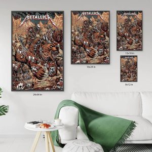 Metallica M72 World Tour Poster June 27 2025 Denver Empower Field Night 1 Setlist Wild Warrior Canvas Wall Art By F4d Studios 6 - Metbrick.com