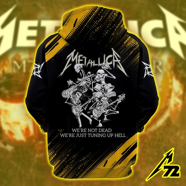 Metallica Death Jam Session 3D Hoodie – Tuning Up Hell Edition Since 1981