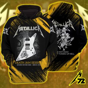Metallica Death Jam Session 3D Hoodie – Tuning Up Hell Edition Since 1981