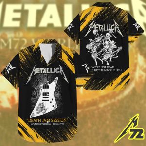 Metallica Death Jam Session Hawaiian Shirt – We’re Just Tuning Up Hell Since 1981