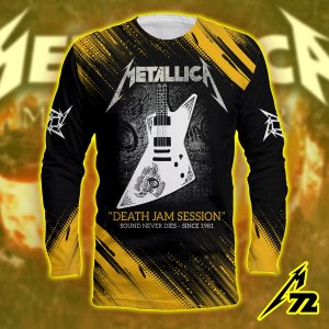 Metallica Death Jam Session Long Sleeve Shirt Tuning Up Hell Edition Since 1981 1 - Metbrick.com