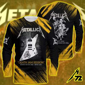 Metallica Death Jam Session Long Sleeve Shirt – Tuning Up Hell Edition Since 1981