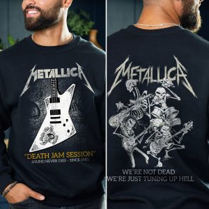 Metallica Death Jam Session Sweatshirt We Re Just Tuning Up Hell Since 1981 4 - Metbrick.com