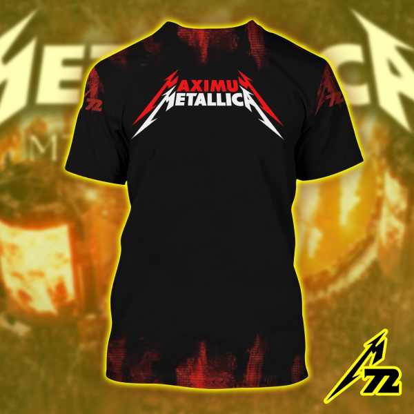 Metallica AOP Unisex T-Shirt Celebrate SiriusXM Free Listening In Cars Through Sept 30