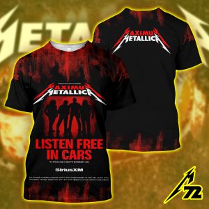 Metallica AOP Unisex 3D Shirt – Celebrate SiriusXM Free Listening!