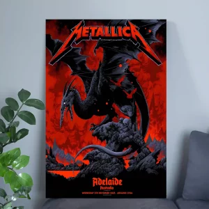 Metallica Adelaide Oval Australia 2025 Concert Poster – Limited Edition Artwork