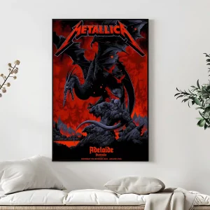 Metallica Adelaide Oval 2025 Concert Poster Artwork As A Durable Nov 05 5 - Metbrick.com