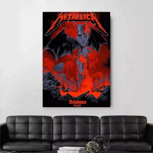 Metallica M72 Brisbane Australia 2025 Canvas Poster Ken Taylor Tour Art Print Suncorp Stadium Nov 12 Img3 - Metbrick.com