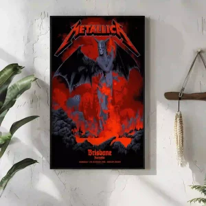 Metallica M72 Brisbane Australia 2025 Canvas Poster Ken Taylor Tour Art Print Suncorp Stadium Nov 12 Img5 - Metbrick.com