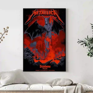 Metallica M72 Brisbane Australia 2025 Canvas Poster Ken Taylor Tour Art Print Suncorp Stadium Nov 12 Img6 - Metbrick.com
