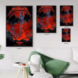 Metallica M72 Brisbane Australia 2025 Canvas Poster Ken Taylor Tour Art Print Suncorp Stadium Nov 12 Img7 - Metbrick.com
