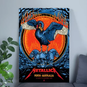 Metallica M72 Perth 2025 Poster Optus Stadium Nov 1 Collectible Art Print By Ben Brown 1 - Metbrick.com