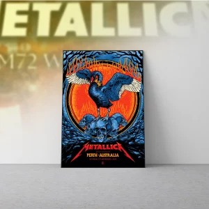 Metallica M72 Perth 2025 Poster Optus Stadium Nov 1 Collectible Art Print By Ben Brown 3 - Metbrick.com
