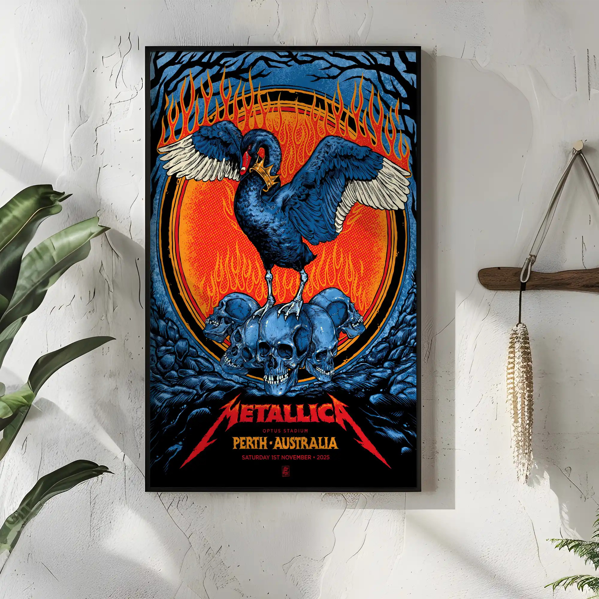 Metallica M72 Perth 2025 poster Optus Stadium (Nov 1) Collectible Art Print by Ben Brown Metallica M72 Perth 2025 poster Optus Stadium (Nov 1) Collectible Art Print by Ben Brown