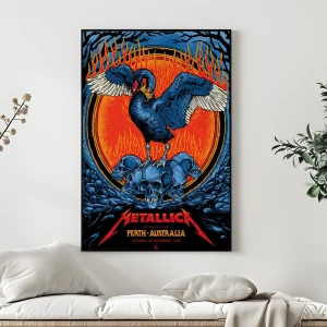 Metallica M72 Perth 2025 Poster Optus Stadium Nov 1 Collectible Art Print By Ben Brown 5 - Metbrick.com