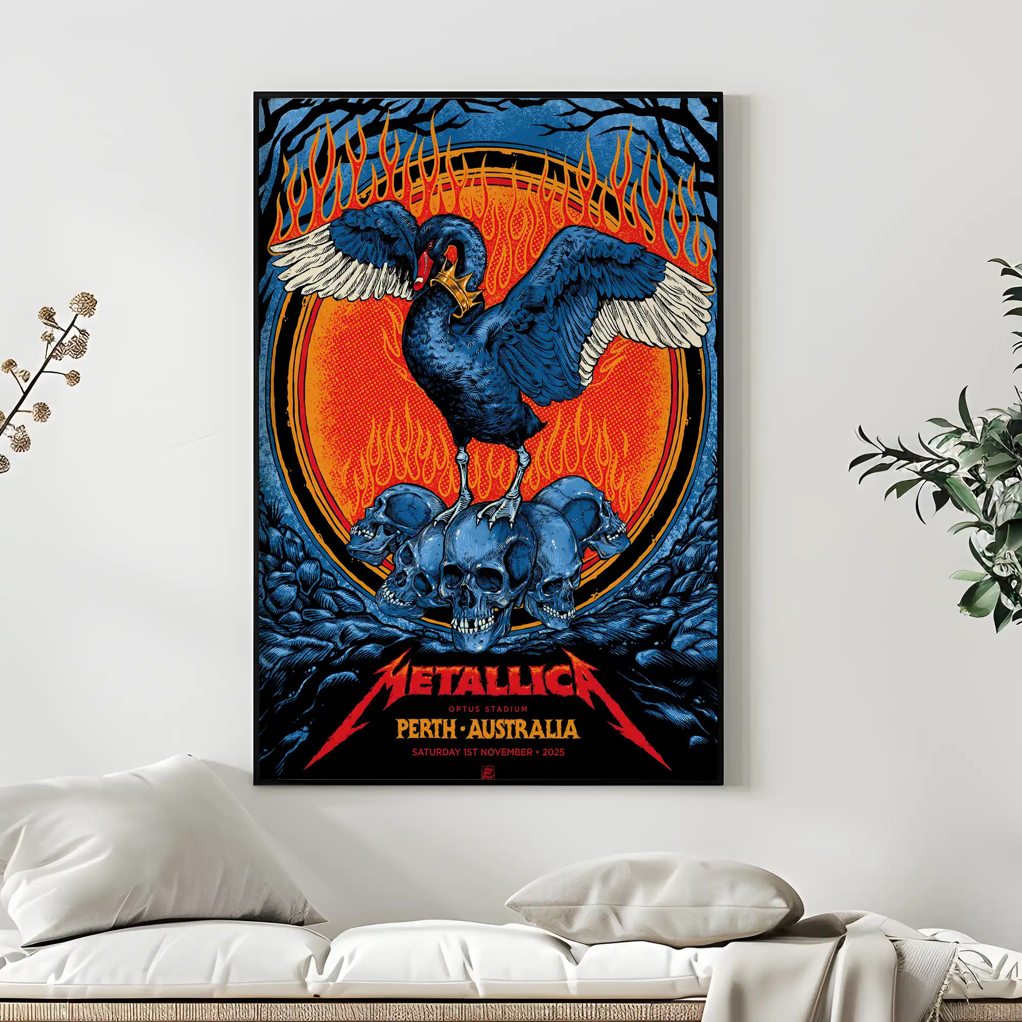 Metallica M72 Perth 2025 poster Optus Stadium (Nov 1) Collectible Art Print by Ben Brown Metallica M72 Perth 2025 poster Optus Stadium (Nov 1) Collectible Art Print by Ben Brown