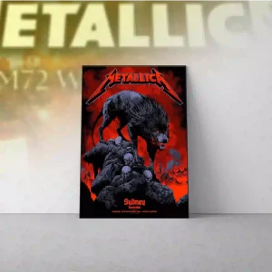 Metallica M72 Sydney 2025 Canvas Poster Ken Taylor Exclusive Tour Artwork Accor Stadium Nov 15 Img4 - Metbrick.com
