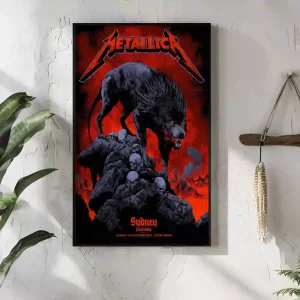 Metallica M72 Sydney 2025 Canvas Poster Ken Taylor Exclusive Tour Artwork Accor Stadium Nov 15 Img5 - Metbrick.com