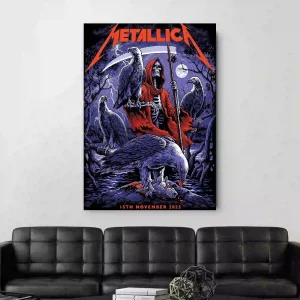 Metallica M72 Sydney Concert Poster Canvas Accor Stadium Nov 15 2025 By Elia Sabet 2 - Metbrick.com