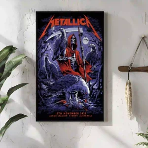 Metallica M72 Sydney Concert Poster Canvas Accor Stadium Nov 15 2025 By Elia Sabet 4 - Metbrick.com
