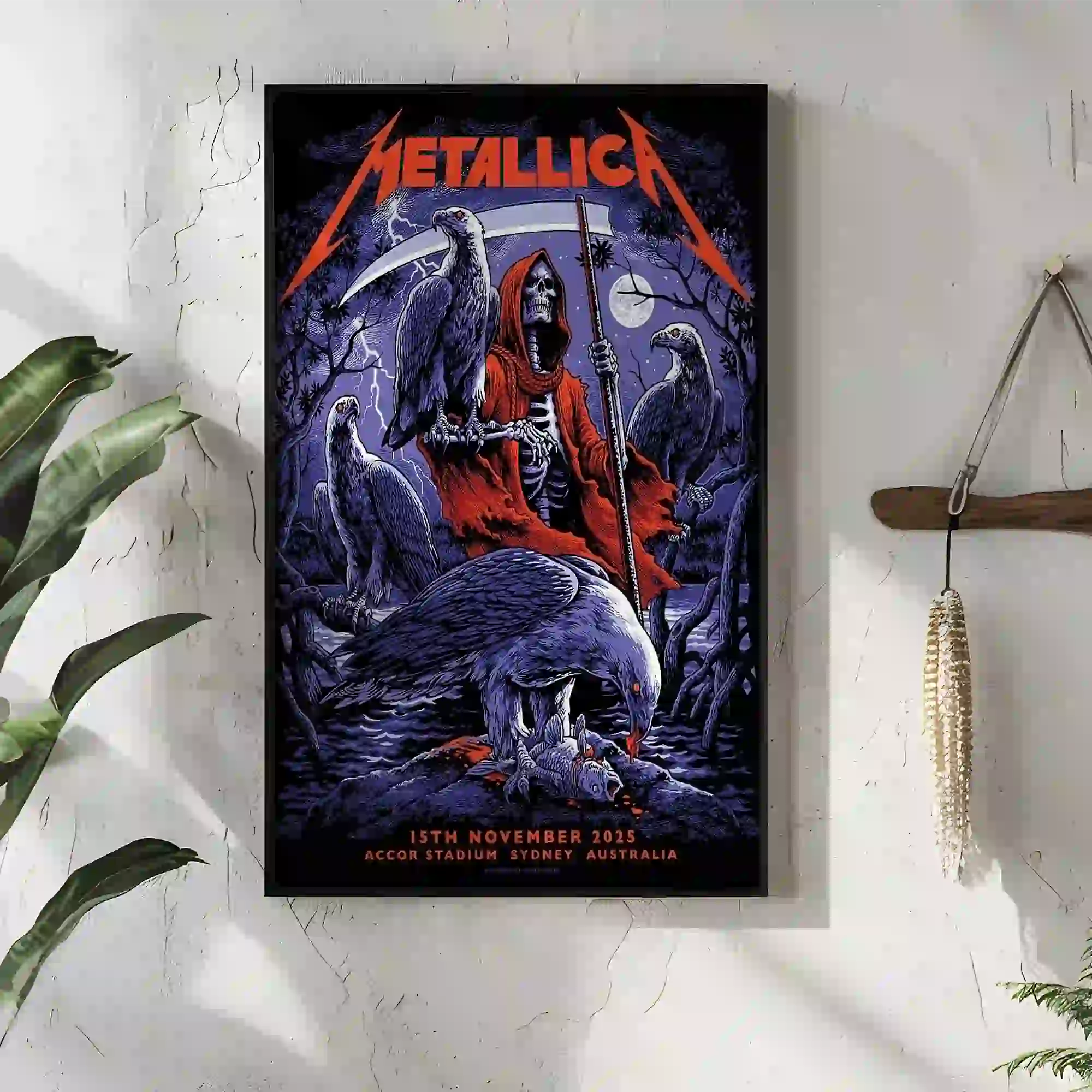 Metallica M72 Sydney Concert Poster Canvas – Accor Stadium (Nov 15, 2025) by Elia Sabet Metallica M72 Sydney Concert Poster Canvas – Accor Stadium (Nov 15, 2025) by Elia Sabet