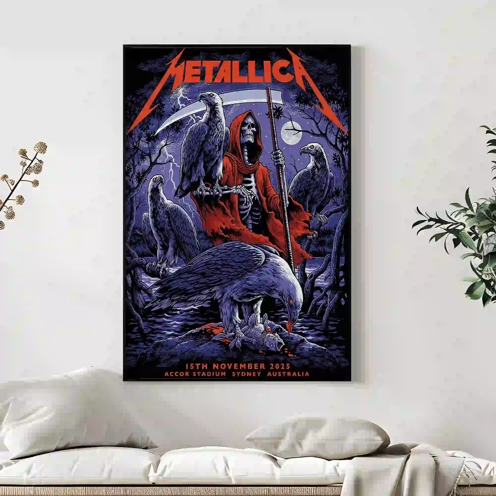 Metallica M72 Sydney Concert Poster Canvas – Accor Stadium (Nov 15, 2025) by Elia Sabet Metallica M72 Sydney Concert Poster Canvas – Accor Stadium (Nov 15, 2025) by Elia Sabet