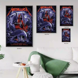 Metallica M72 Sydney Concert Poster Canvas Accor Stadium Nov 15 2025 By Elia Sabet 6 - Metbrick.com