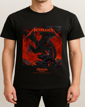 Metallica M72 Tour Adelaide Oval Australia 2025 Unisex T Shirt Nov 5th Merch 2 - Metbrick.com