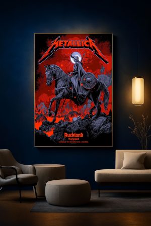 Metallica M72 Tour Auckland New Zealand 2025 Canvas Poster November 19th Commemorative 2 - Metbrick.com