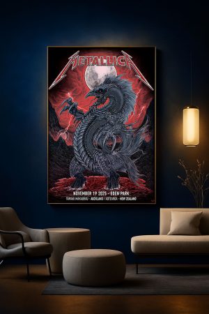 Metallica M72 Tour Eden Park Stadium Auckland 2025 Canvas Poster Nov 19th Event 2 - Metbrick.com