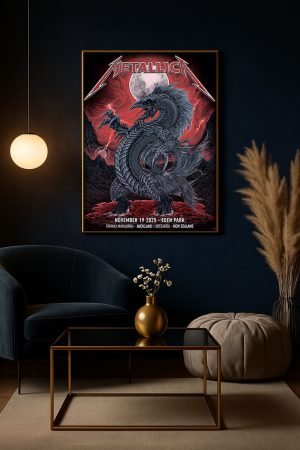 Metallica M72 Tour Eden Park Stadium Auckland 2025 Canvas Poster Nov 19th Event 3 - Metbrick.com