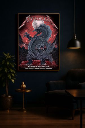 Metallica M72 Tour Eden Park Stadium Auckland 2025 Canvas Poster Nov 19th Event 4 - Metbrick.com