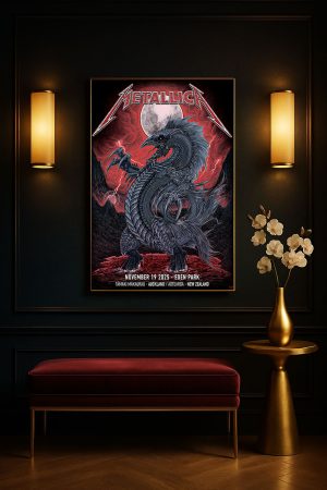 Metallica M72 Tour Eden Park Stadium Auckland 2025 Canvas Poster Nov 19th Event 5 - Metbrick.com