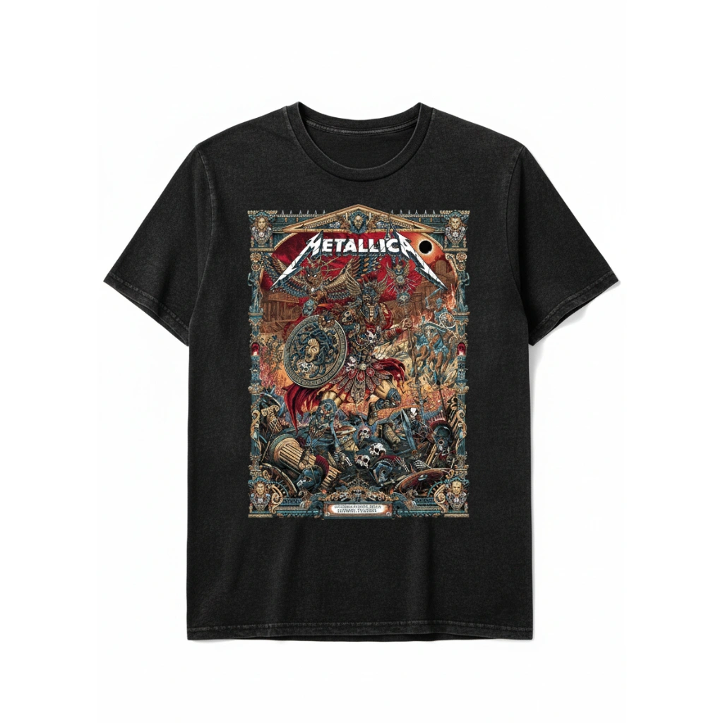 Black Metallica Tour Athens Greece Olympic Stadium May 9 2026 Acid Wash T Shirt Vintage Band Tee Black Metallica Tour Athens Greece Olympic Stadium May 9 2026 Acid Wash T Shirt Vintage Band Tee