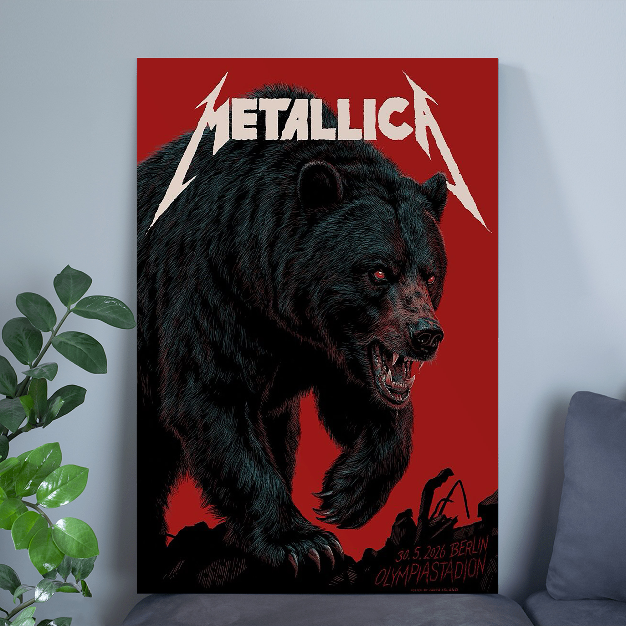 Concert Poster Metallica M72 World Tour Berlin May 30 2026 Edition Crimson Red
