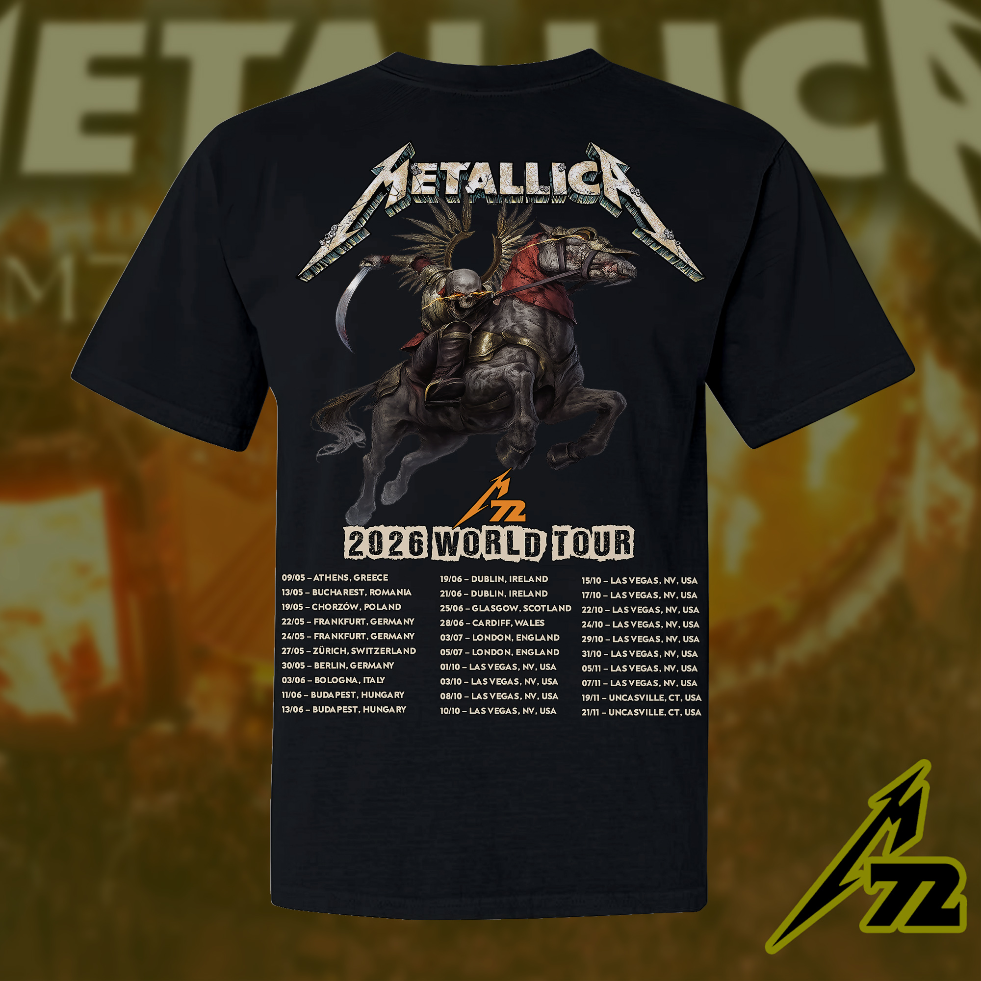Metallica 2026 World Tour Chorzow Poland Stadion Slaski T Shirt May 19 2026 2 - Metbrick.com