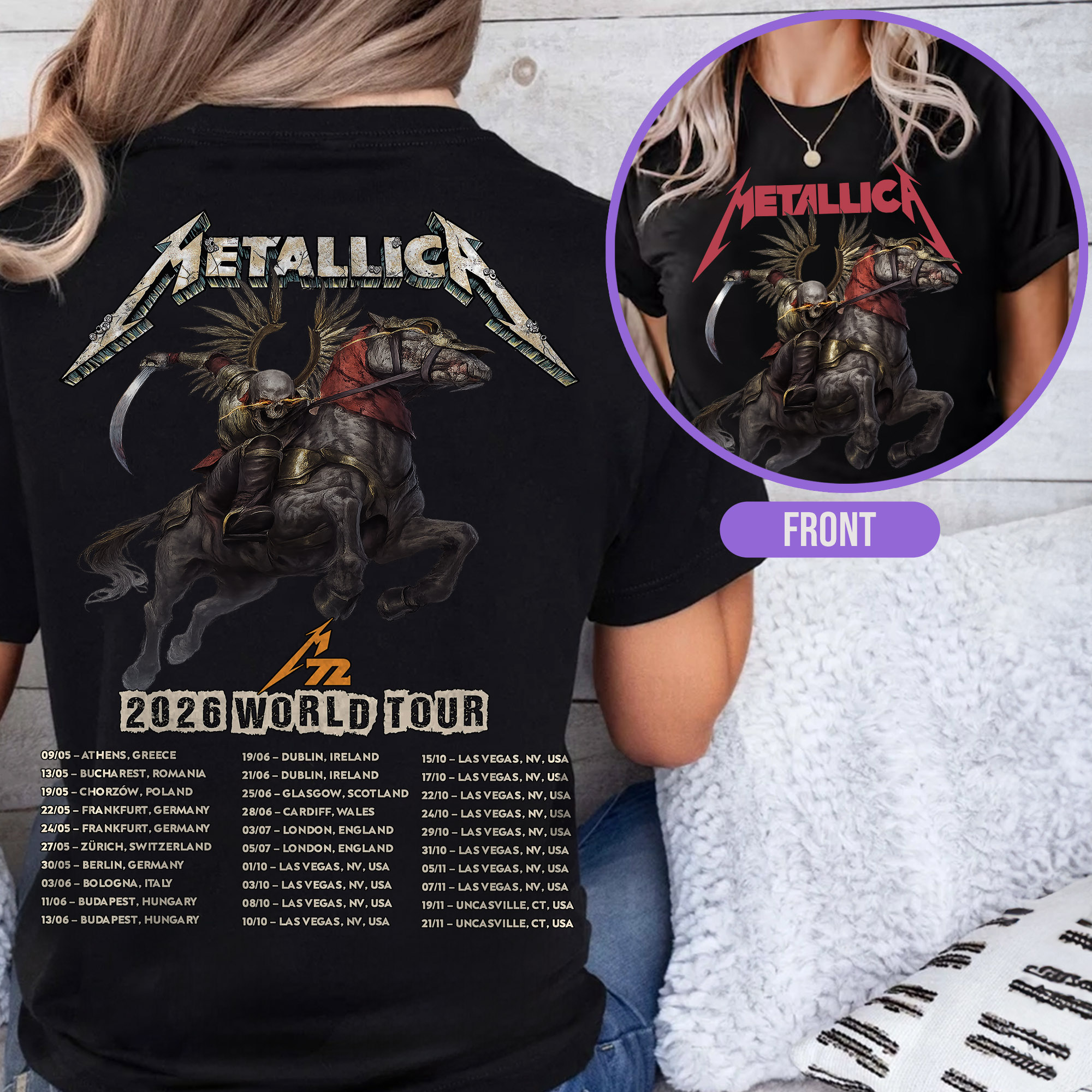 Metallica 2026 World Tour Chorzów, Poland Stadion Śląski T Shirt May 19, 2026 Metallica 2026 World Tour Chorzów, Poland Stadion Śląski T Shirt May 19, 2026