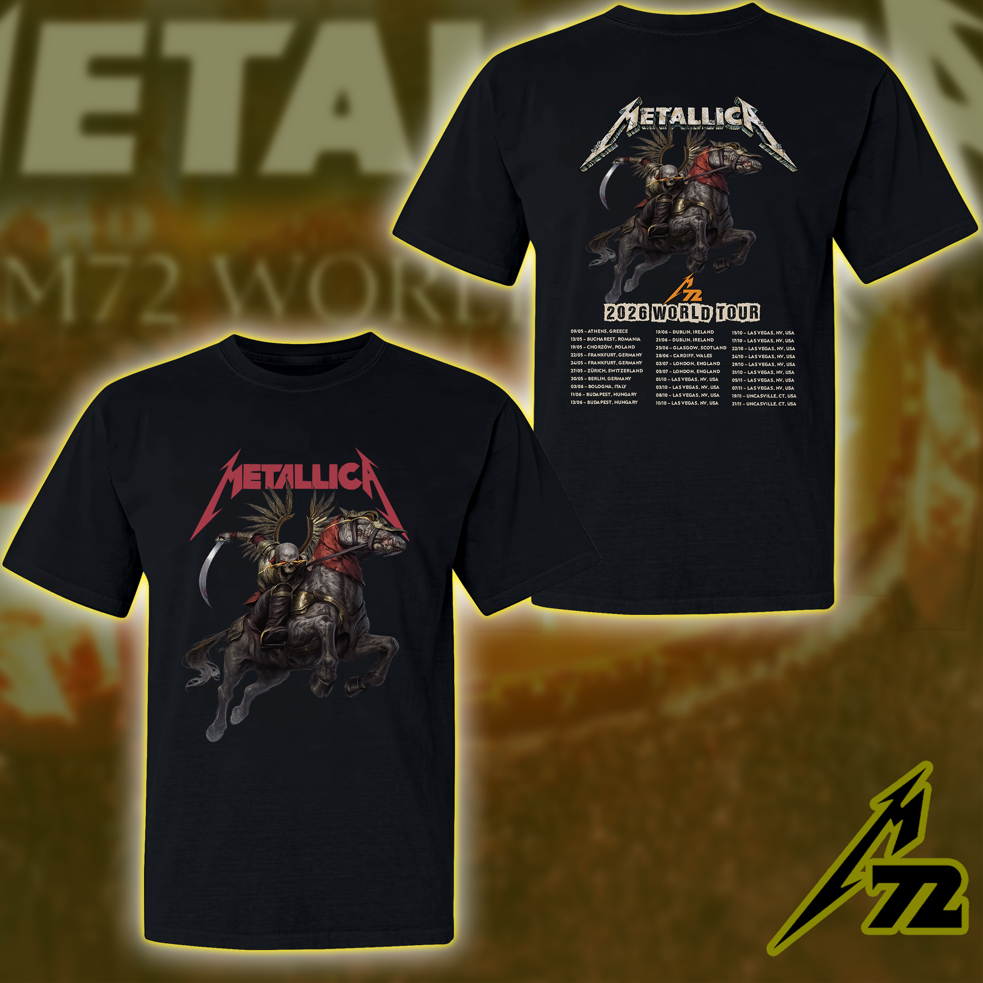 Metallica 2026 World Tour Chorzów, Poland Stadion Śląski T Shirt May 19, 2026 Metallica 2026 World Tour Chorzów, Poland Stadion Śląski T Shirt May 19, 2026
