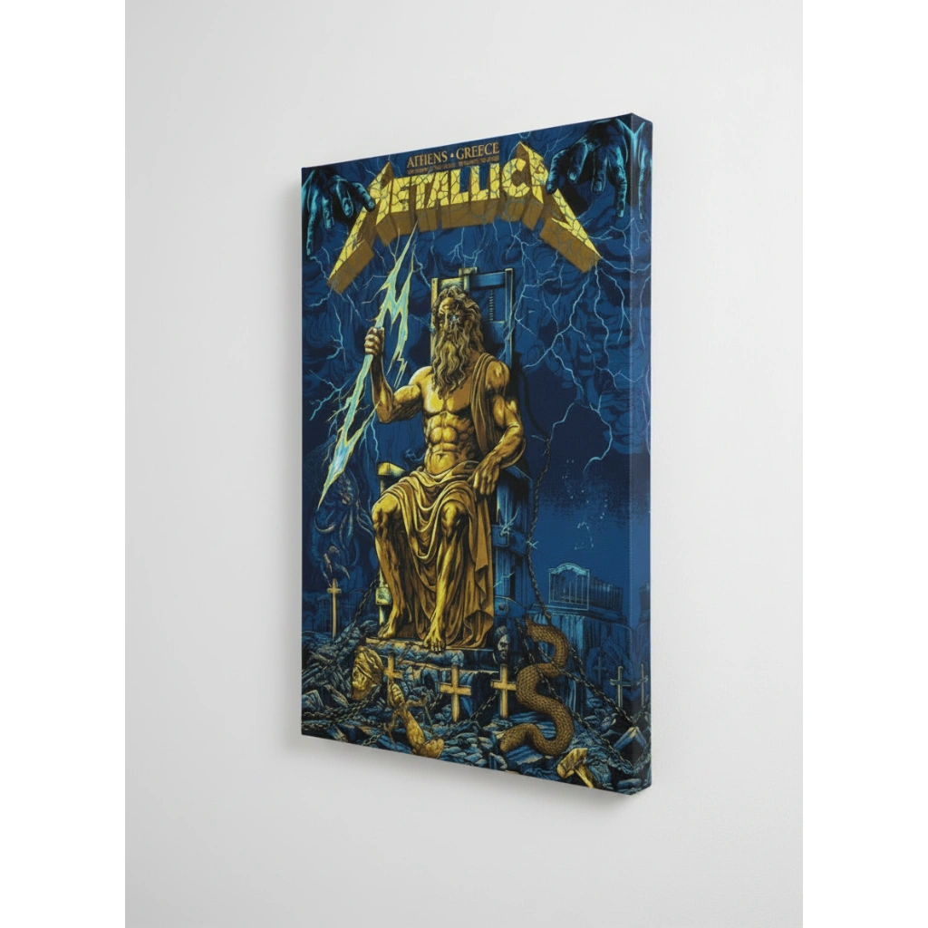 Metallica Athens Greece Lightning God May 09, 2026 Olympic Stadium Canvas Print